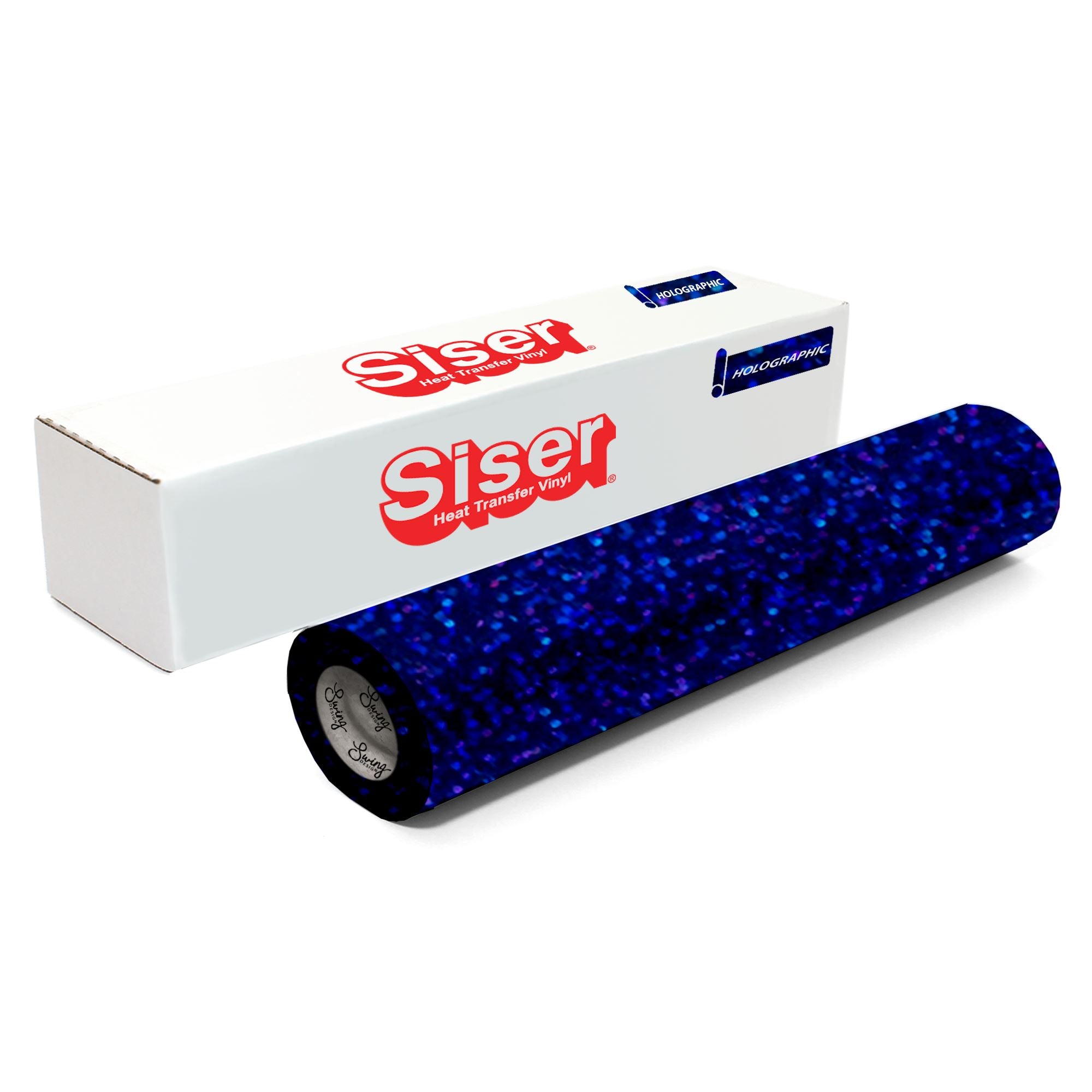 Siser Holographic Heat Transfer Vinyl (HTV) - 15 x 150 ft - 16 Colors Available, Royal Blue